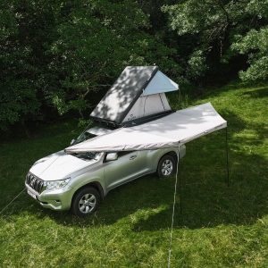 Aran Roof Tent + Eryr 180 Awning Bundle | Hard Shell Roof Tent | 180 Degree Free-Standing Awning