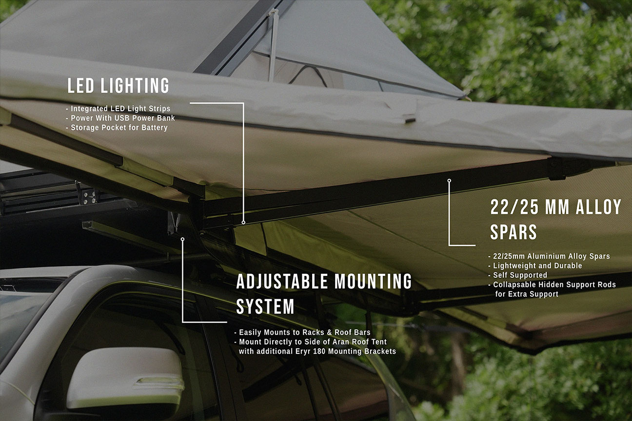 The Wilder Eryr 180 - Heavy-Duty Awning.